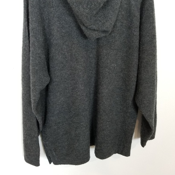 Bachrach Women 100% Wool Zip Up Hooded Cardigan Sweater Sz L Gray Pockets - Picture 6 of 7